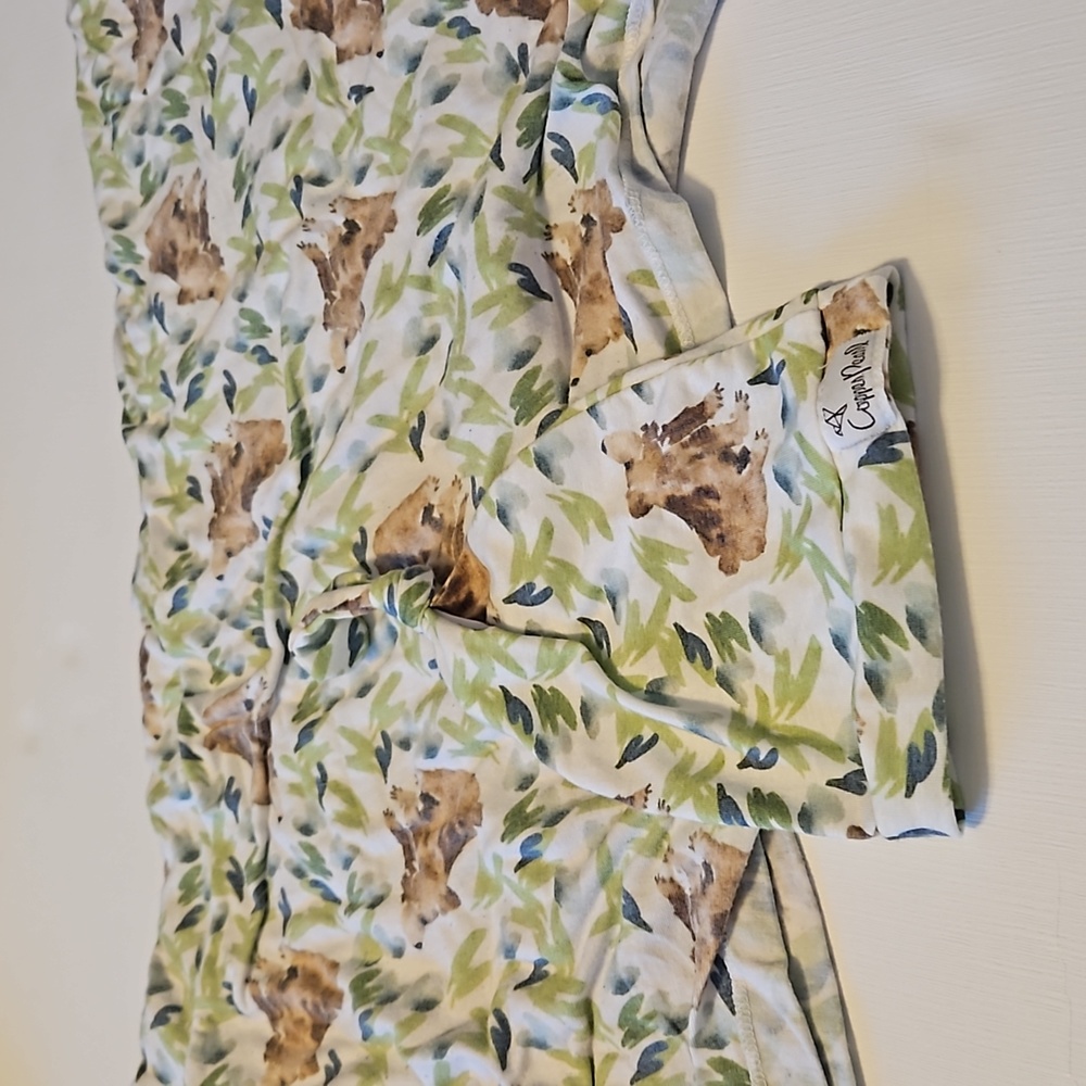 Copper pearl swaddle & hat set